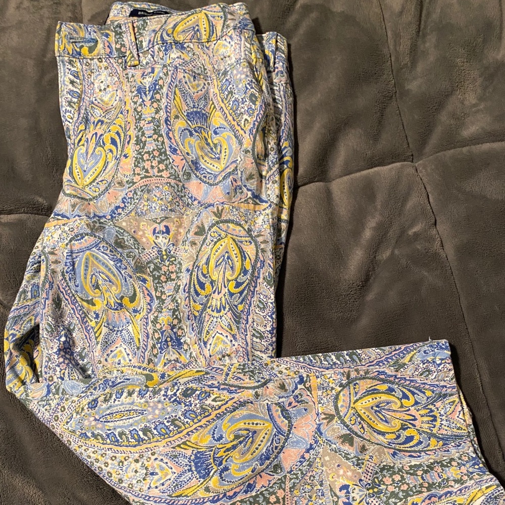Capri printed jeans
